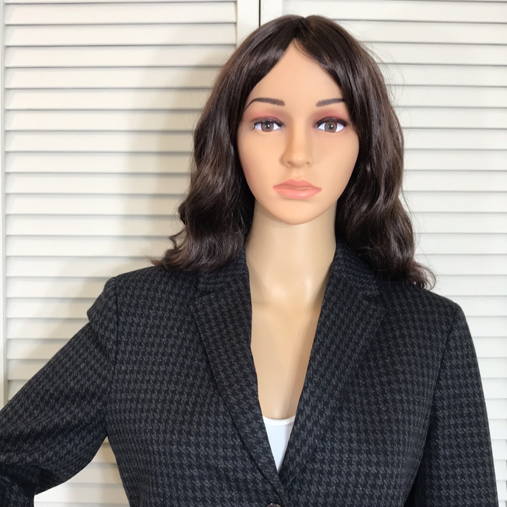 Nwot Theory Houndstooth Shrunken Two-Button Jacke… - image 5